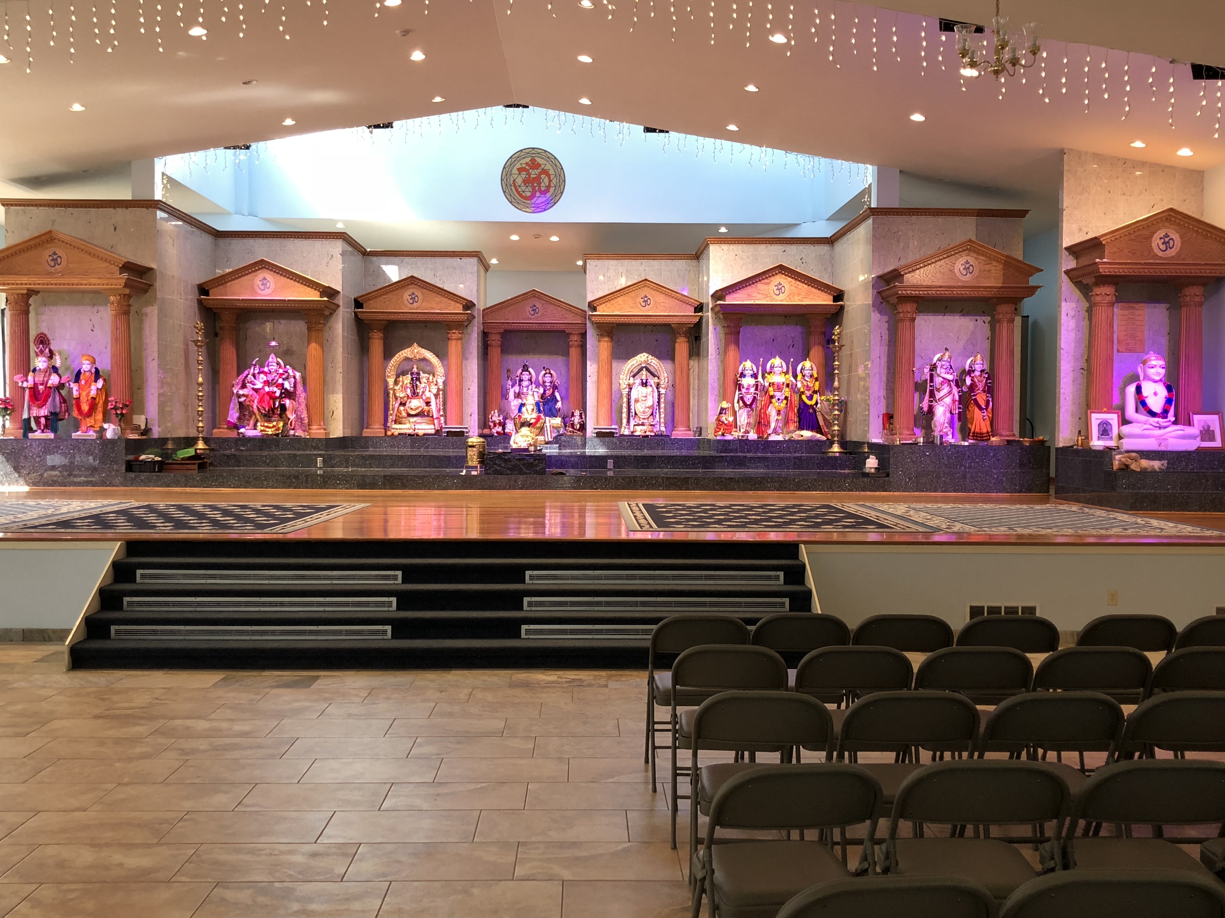 Prayer hall inside the temple